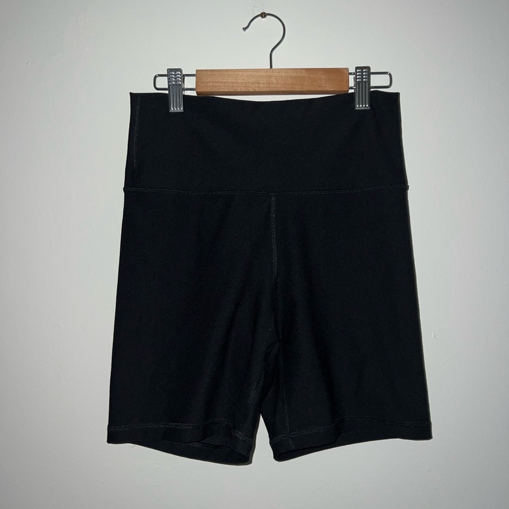 Women's Black High-Waisted Biker Shorts